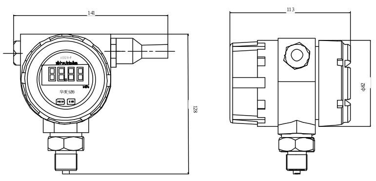 無(wú)線壓力變送器外形尺寸